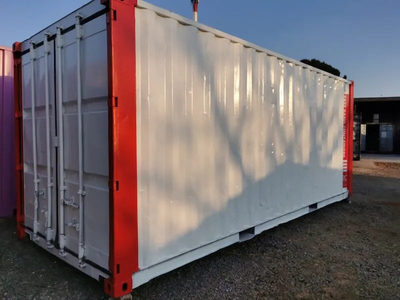 Inside a storage container