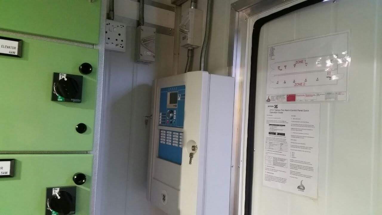 MCC container fire system
