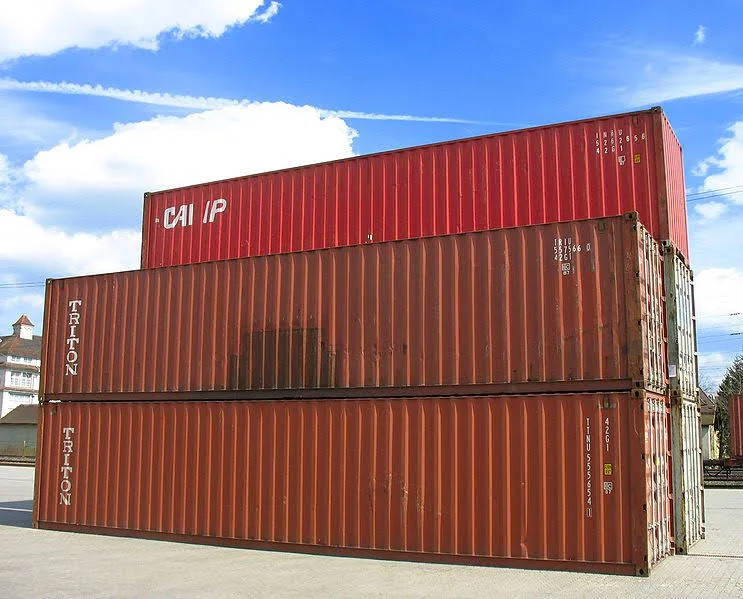 Stacked 12m conversion grade shipping containers