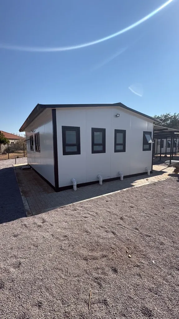 Prefab ablution block built with insulated panels